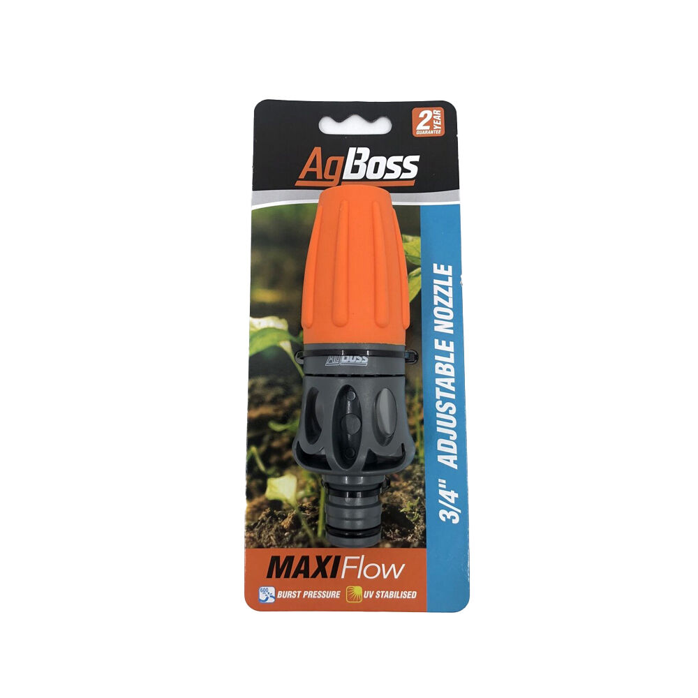 Agboss Maxi-Flow Gardening Hose Nozzle 18mm Orange and Black (3 Pack) — image 2