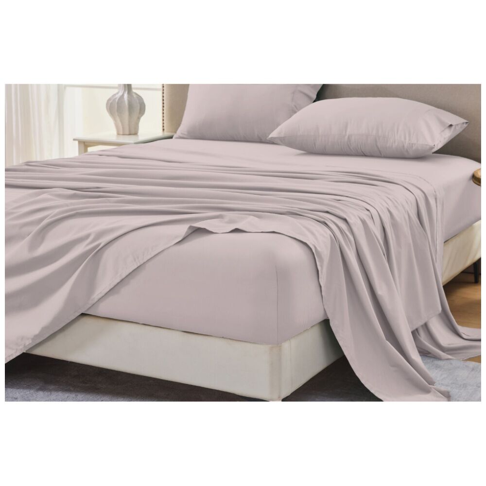 Grosvenor House 500TC Egyptian Cotton Sheet Set w/ Pillowcase Pink — image 2