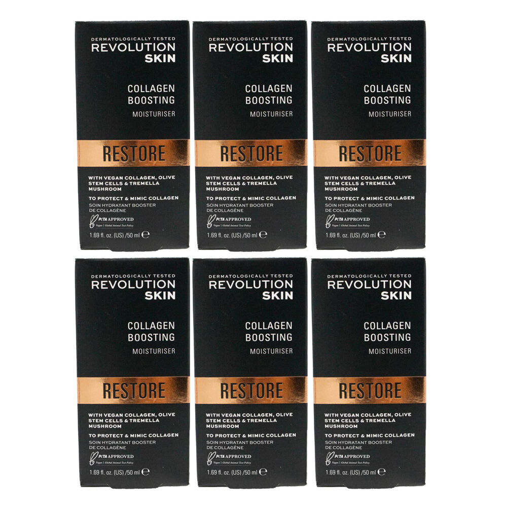 Revolution Skin Collagen Boosting Moisturiser Restore Face Care 50ml (6 Pack)