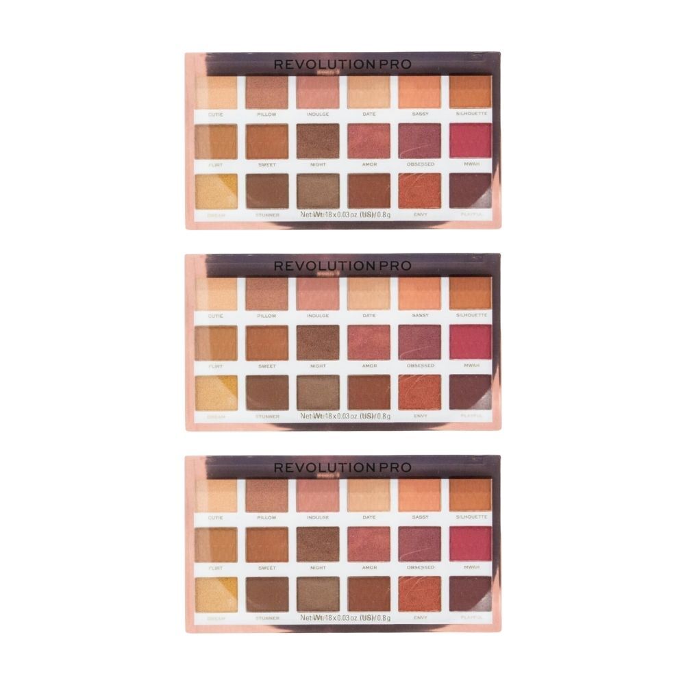 Revolution 0.8g Pro Iconic Regeneration Eye Shadow Palette Stripped (3 Pack)