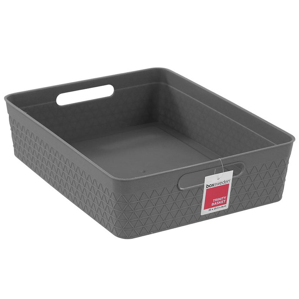 Boxsweden Trinity 32cm Basket Organiser Storage/Container w/ Handle Assorted (4 Pack) — image 3