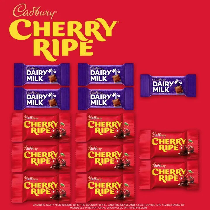 Cadbury 13pc Cadbury Cherry Ripe Kids Showbag Treats w/ Dairy Milk Chocolates (4 Pack) — image 3
