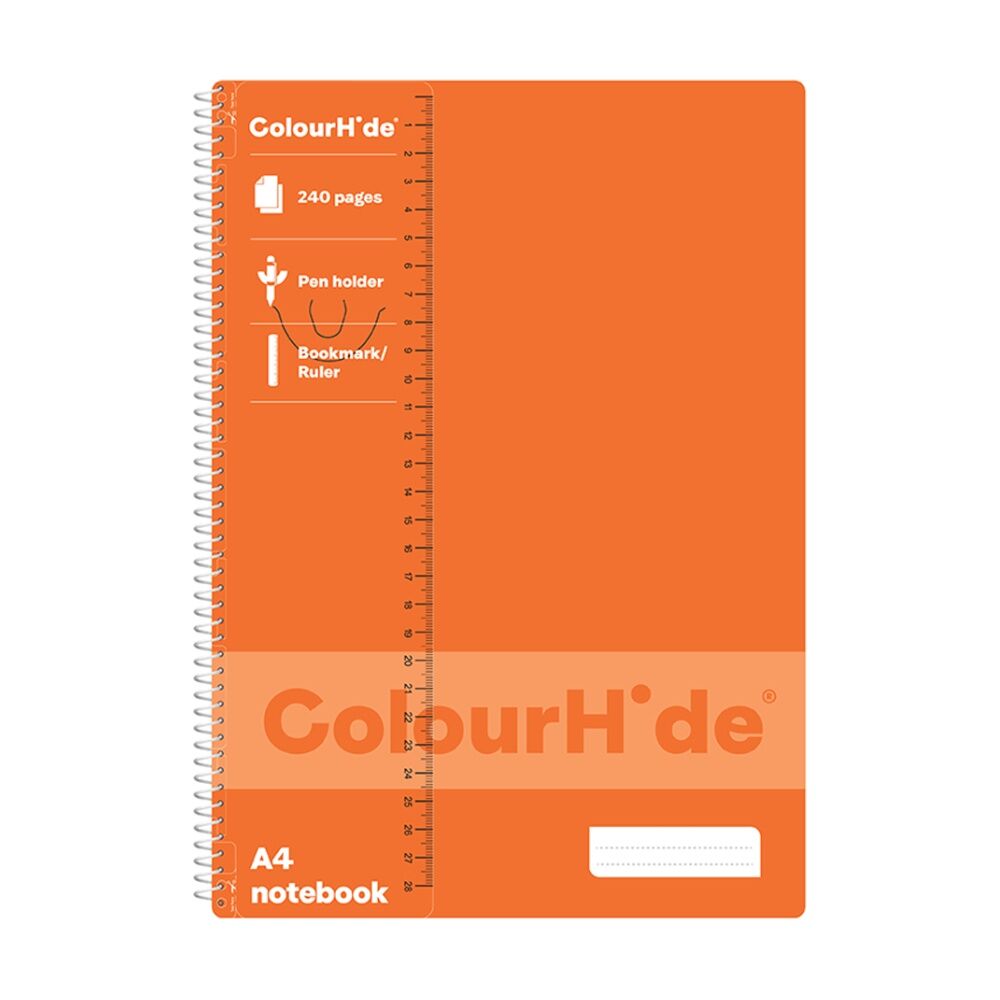 Colourhide Assorted A4 Writing Notebook Spiral School Stationery 240 Pages — image 4