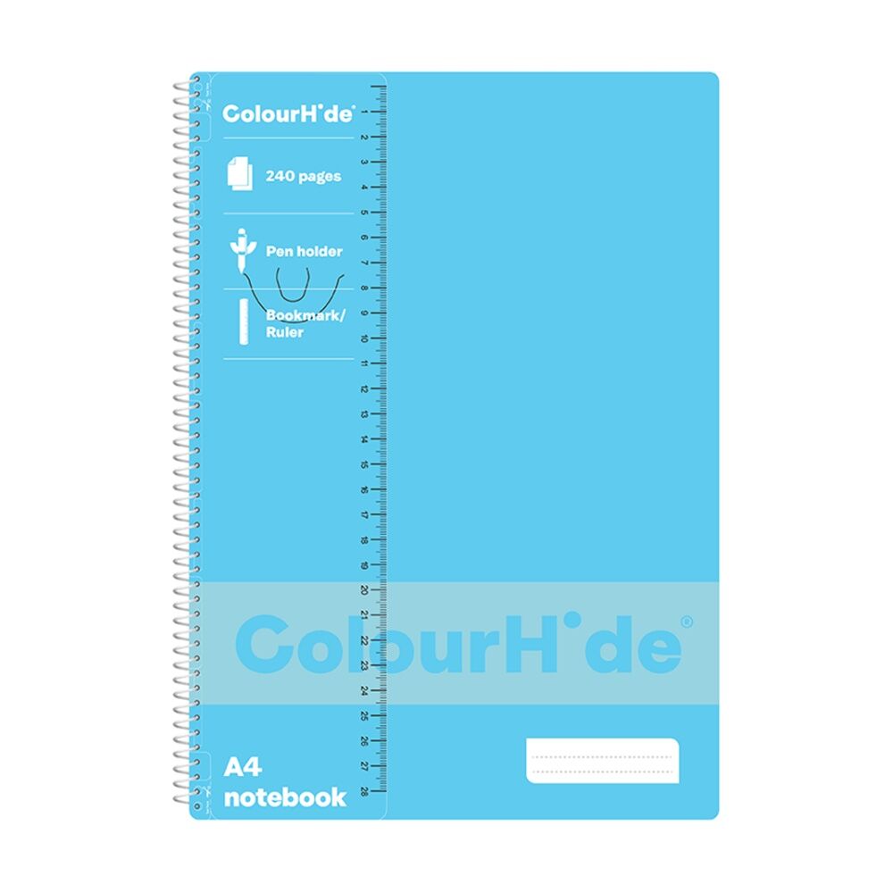 Colourhide Assorted A4 Writing Notebook Spiral School Stationery 240 Pages — image 3