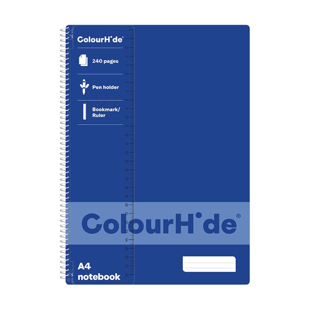 Colourhide Assorted A4 Writing Notebook Spiral School Stationery 240 Pages — image 2