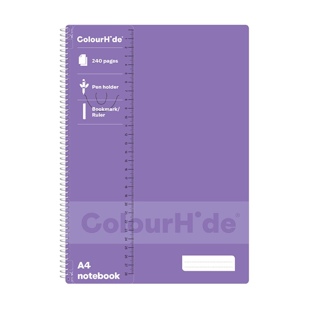 Colourhide Assorted A4 Writing Notebook Spiral School Stationery 240 Pages — image 5