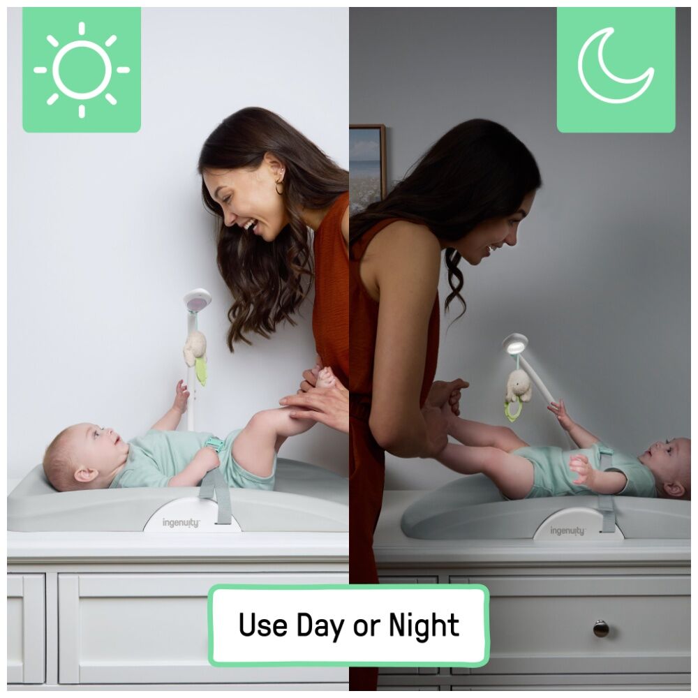 Ingenuity 0m+ Portable Day & Night Sylvi Baby Nappy Changing Pad Mat — image 4