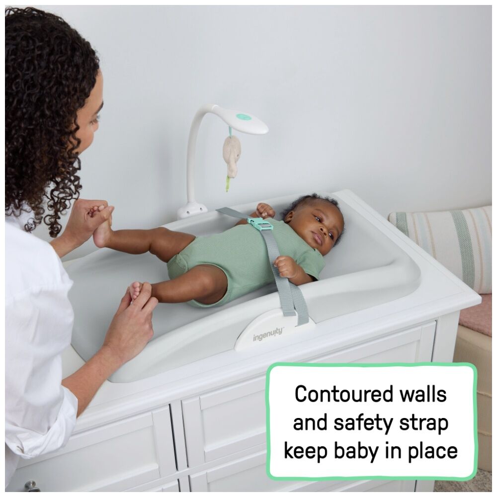 Ingenuity 0m+ Portable Day & Night Sylvi Baby Nappy Changing Pad Mat — image 8