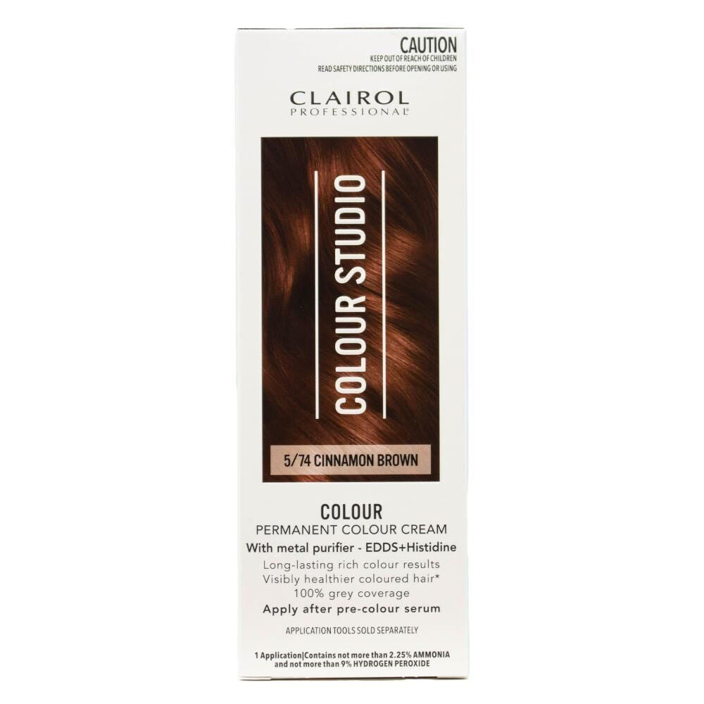 Clairol Professional Permanent Hair Colour Cream 5/74 Cinnamon Brown Dye (3 Pack) — image 2
