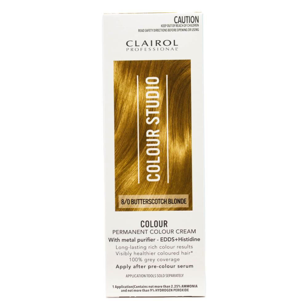 Clairol Professional Permanent Hair Colour Cream 8/0 Butterscotch Blonde Dye