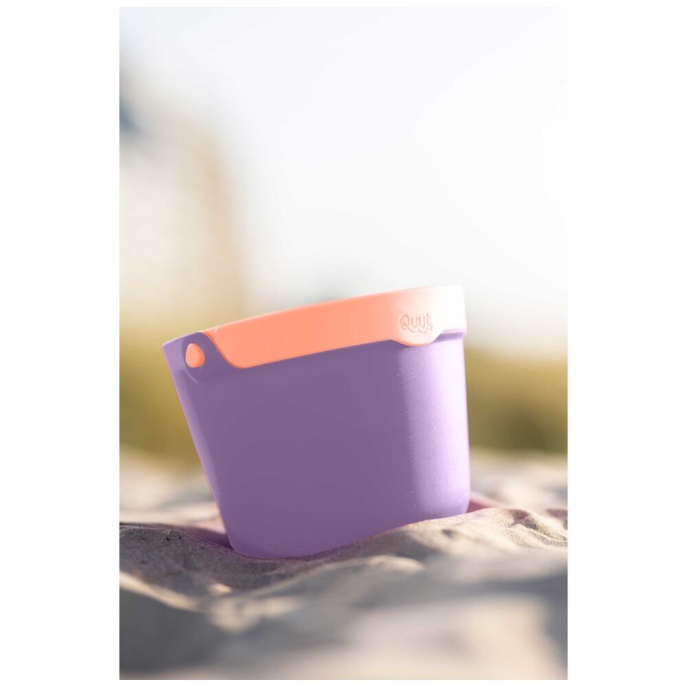 Quut Bucki Bucket And Sand Sifter Outdoor Childrens Play Toy Purple/Yellow (2 Pieces) — image 2