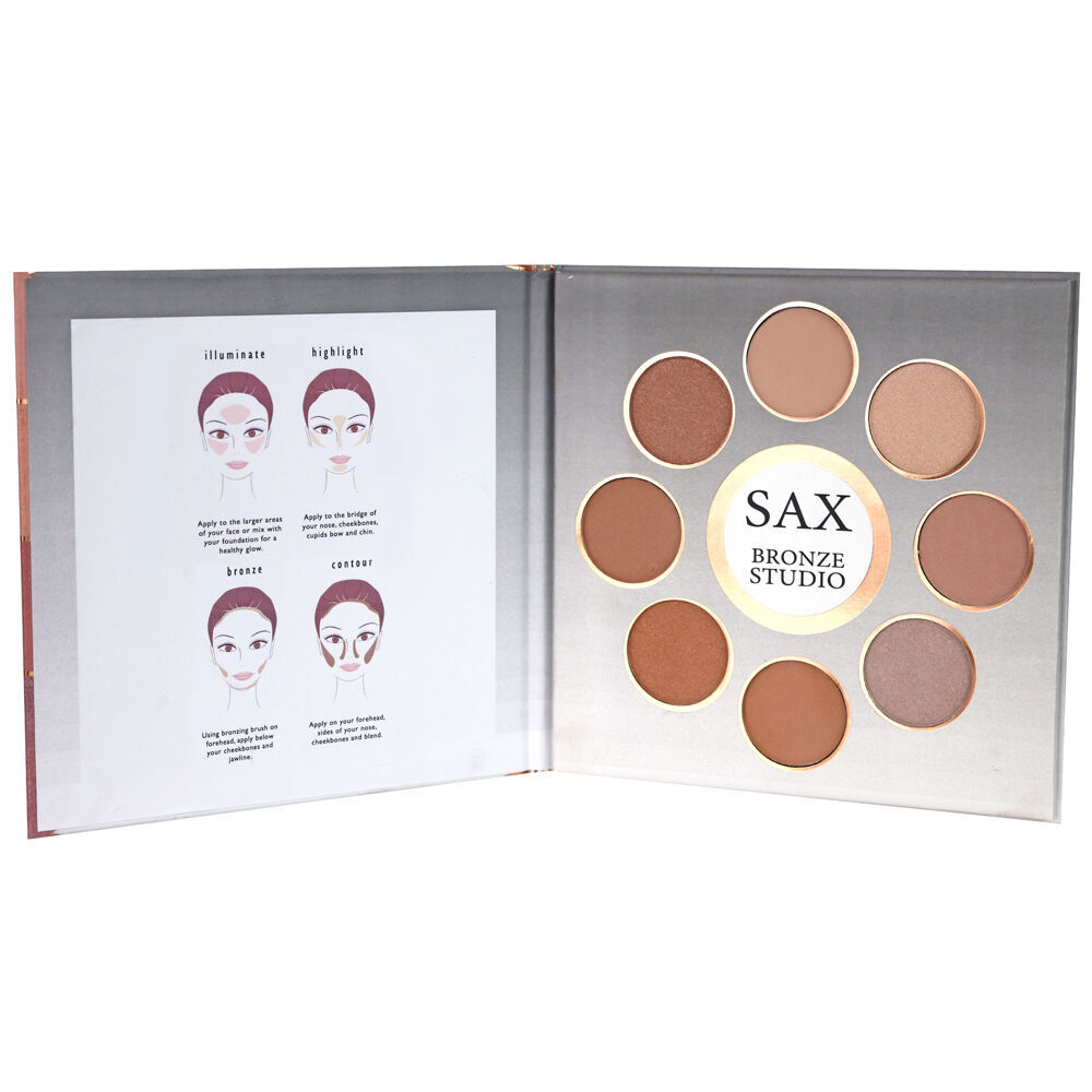 Sax Bronze Studio Bronze Blush Contour 8-Shades Palette Face Makeup Set 20g (2 Pack) — image 3