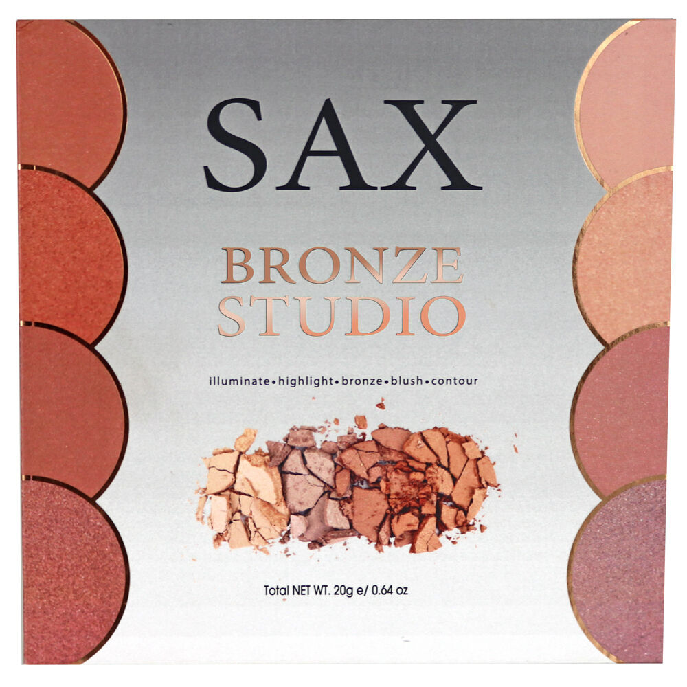 Sax Bronze Studio Bronze Blush Contour 8-Shades Palette Face Makeup Set 20g (2 Pack) — image 2