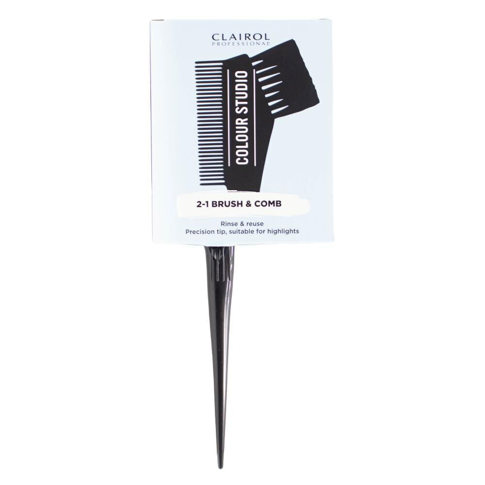 Clairol Professional Colour Studio 2-1 Hair Styling Brush Comb Black (10 Pack) — image 2