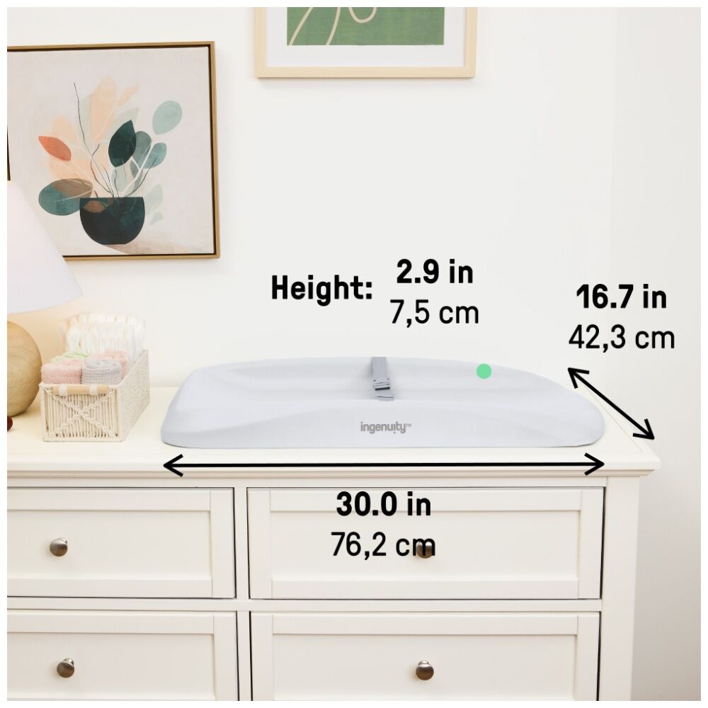 Ingenuity 0m+ Portable Comfy Clean Baby Nappy Changing Pad Mat — image 9