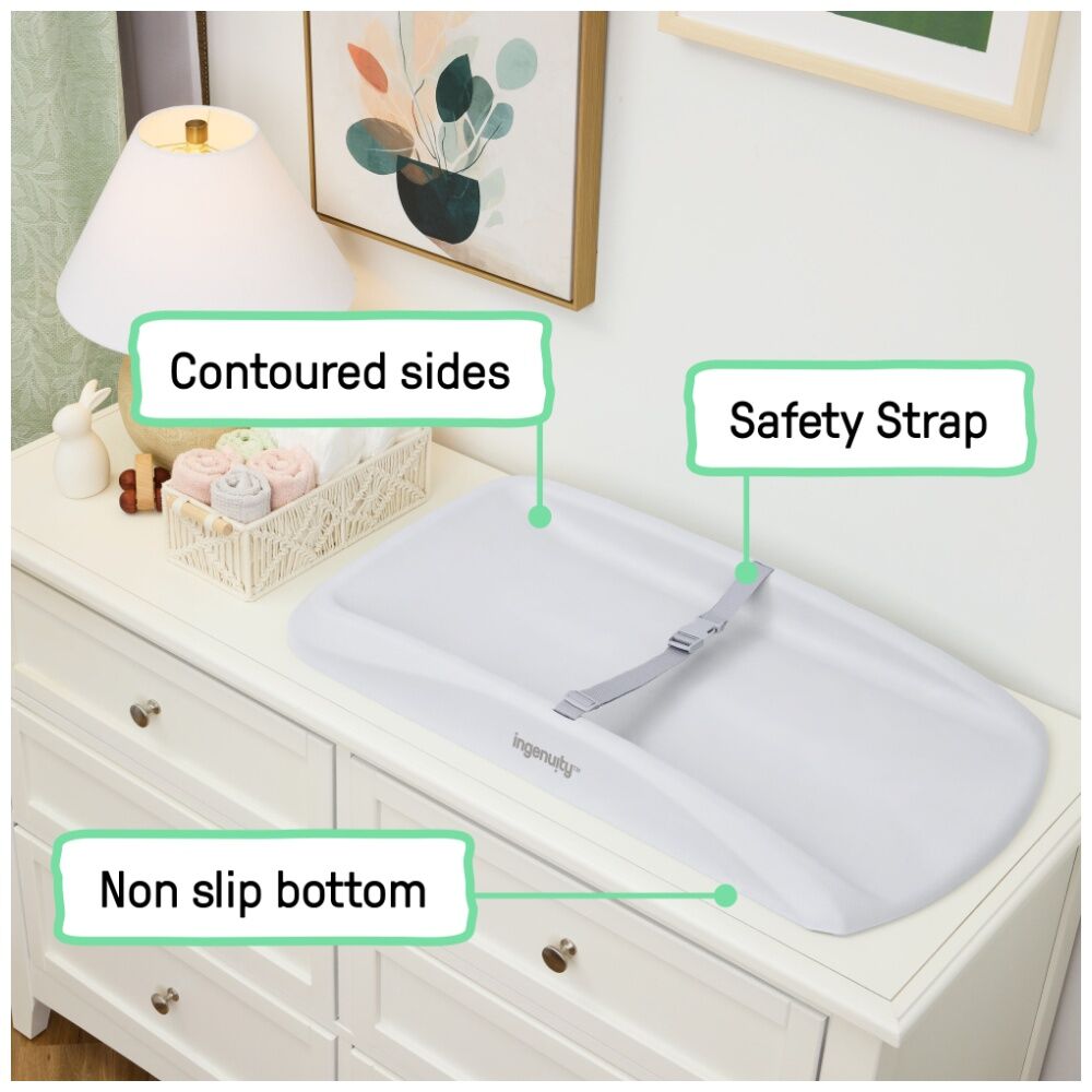 Ingenuity 0m+ Portable Comfy Clean Baby Nappy Changing Pad Mat — image 4