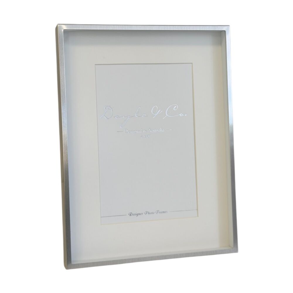 SS Collective Silver Chrome Stately Shadow Box Rectangle Photo Frame 4x6 (2 Pack) — image 2