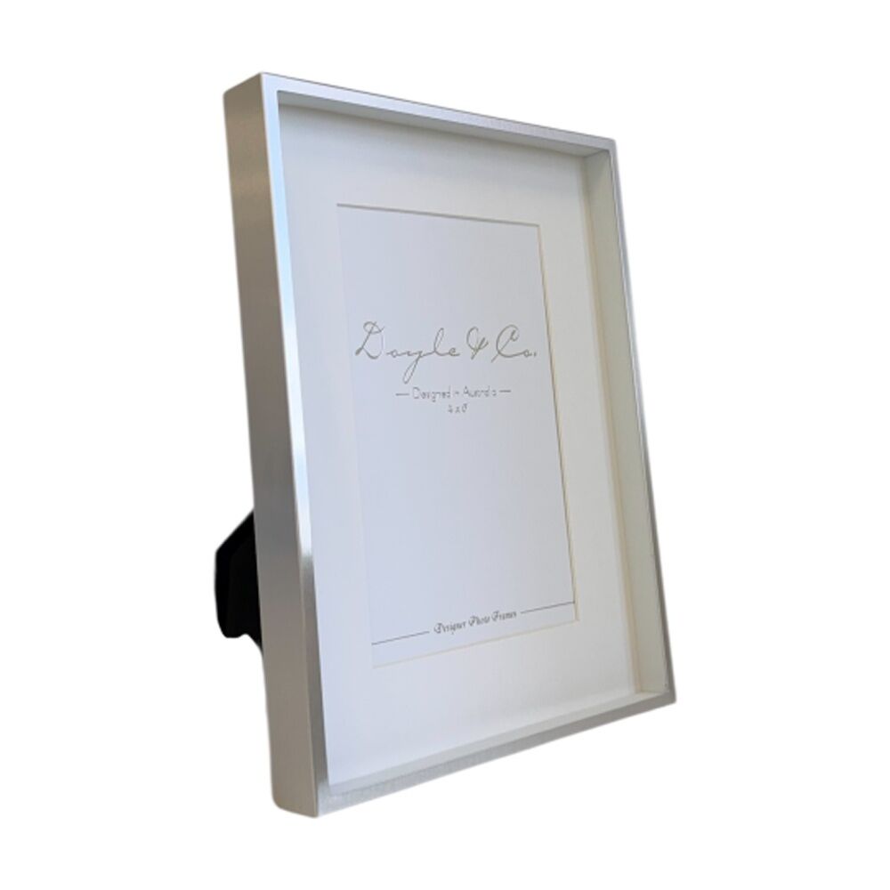 SS Collective Silver Chrome Stately Shadow Box Rectangle Photo Frame 4x6 (2 Pack) — image 3
