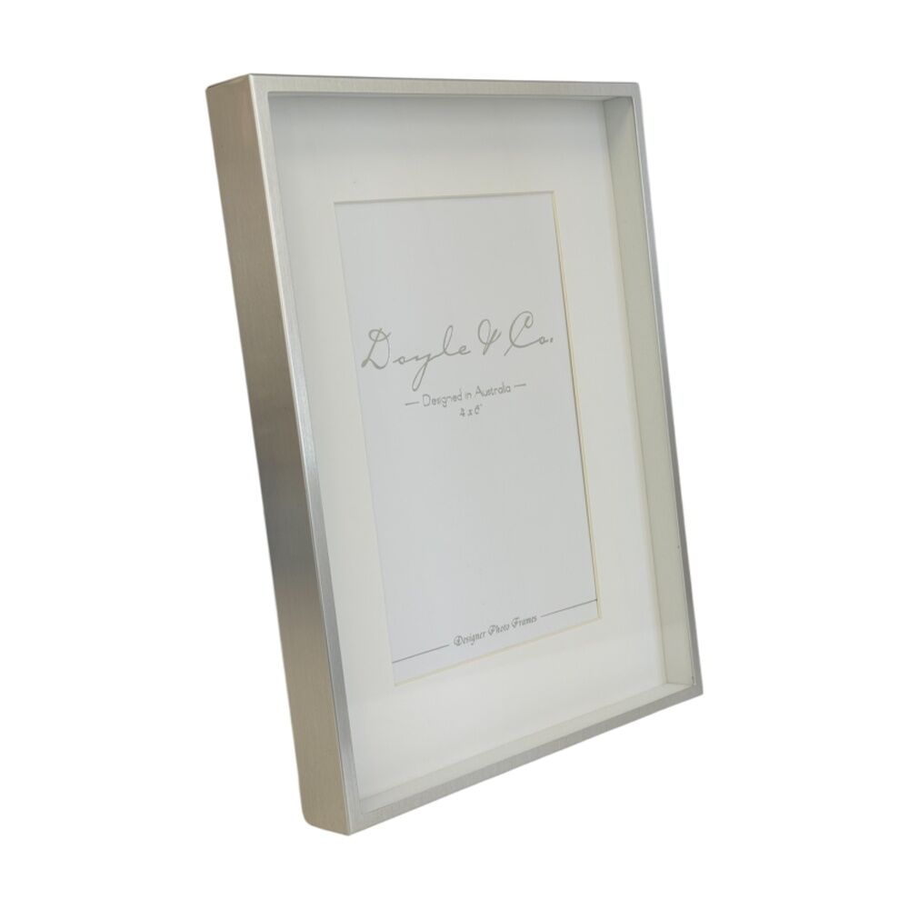 SS Collective Silver Chrome Stately Shadow Box Rectangle Photo Frame 4x6 (2 Pack) — image 4