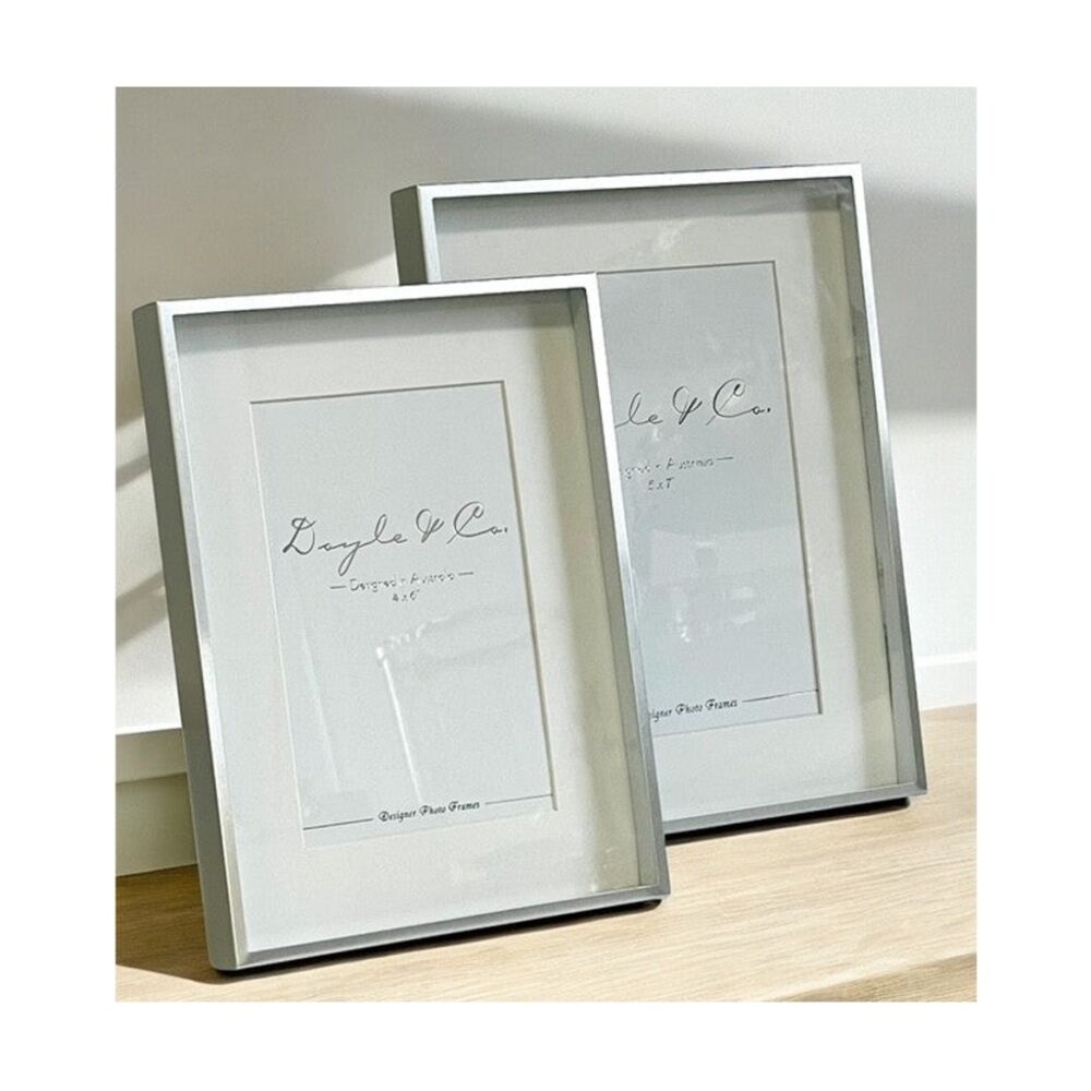 SS Collective Silver Chrome Stately Shadow Box Rectangle Photo Frame 4x6 (2 Pack) — image 5