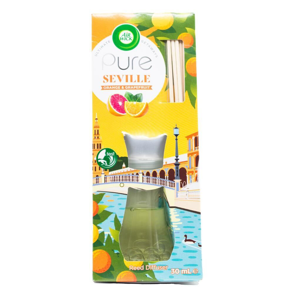 Air Wick Orange & Grapefruit Pure Seville 30ml Reed Diffuser w/ Sticks
