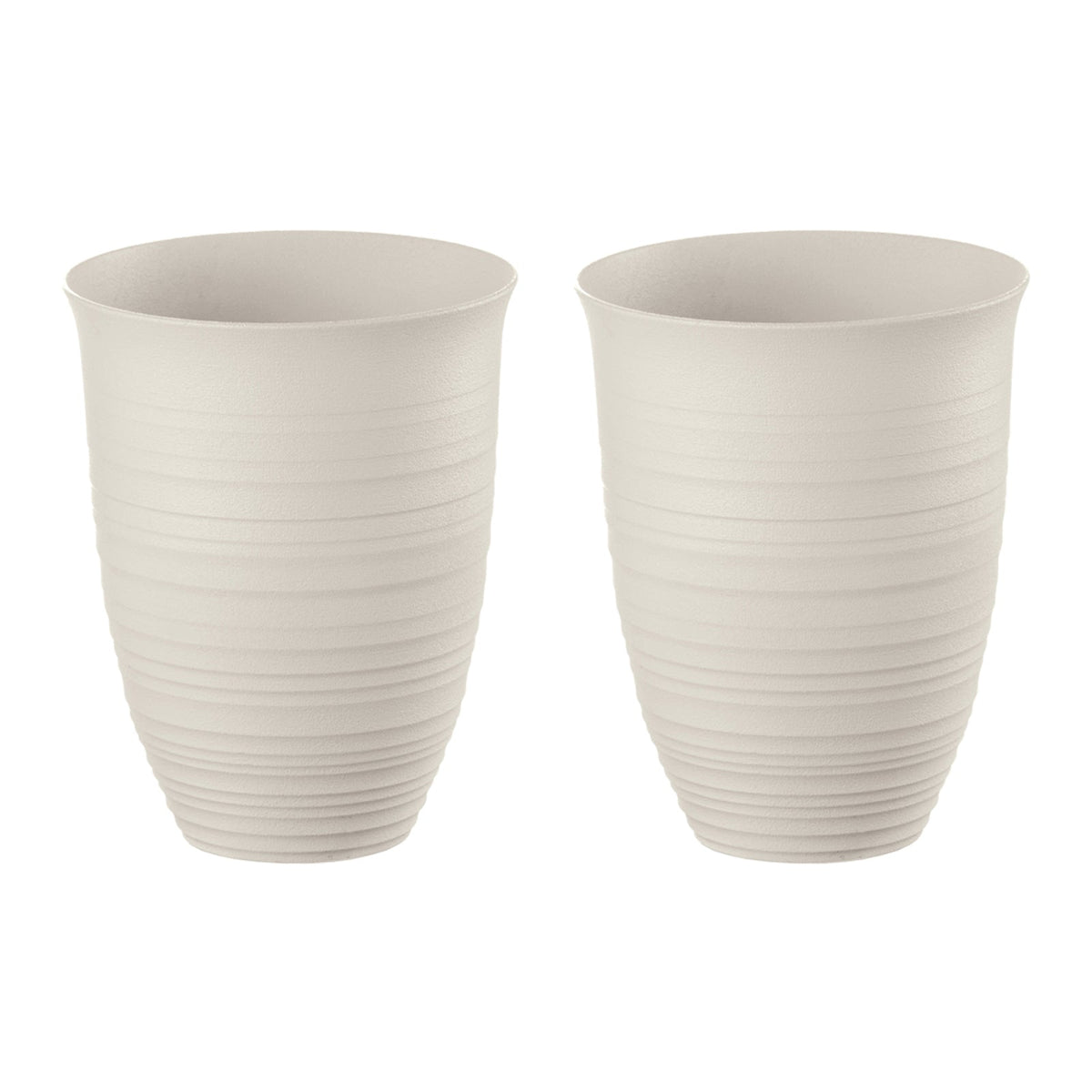 Guzzini Earth Tierra 12.4cm/520ml Tall Plastic Water Drinking Tumbler White (2 Pack)