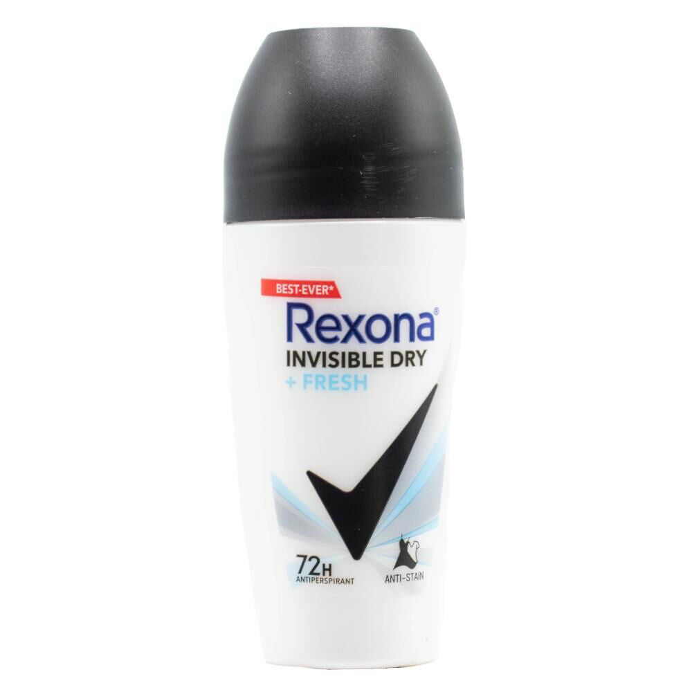 Rexona Women Invisible Dry+Fresh Roll On 72H Deodorant Black & White 45ml (12 Pack) — image 2