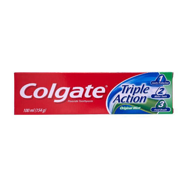 Colgate Toothpaste Triple Action Mint Tube 154g Dental Oral Teeth Care (12 Pack) — image 2