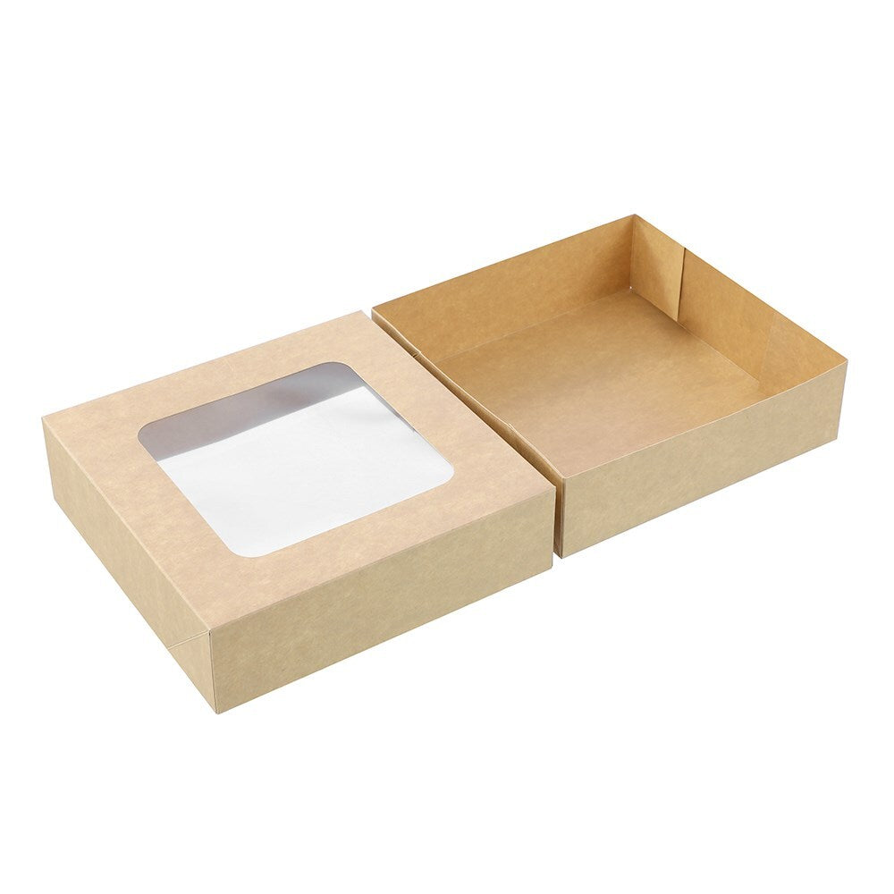 Lemon and Lime 4pc Lemon And Lime 23cm Eco Kraft Disposable Catering 3.2L Lid Grazing Box (4 Pack) — image 5