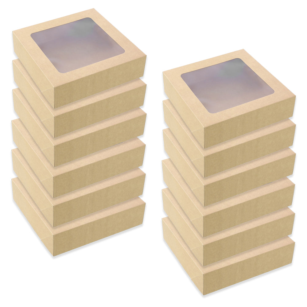 Lemon and Lime 4x 3pc 30cm Eco Kraft 7L Grazing Box Food Grade Recyclable