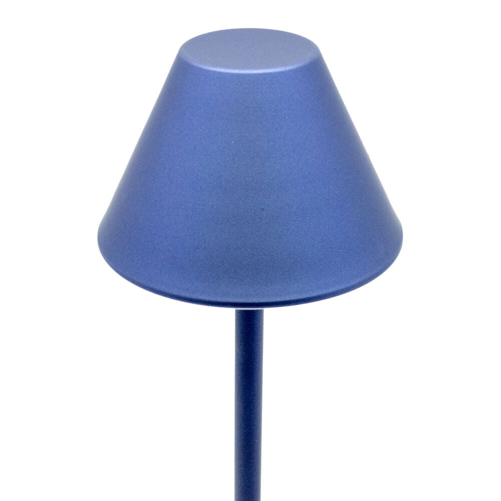 Boyle LED Rechargeable Table Lamp with Cone Shade 10x10x28cm Matt Blue (2 Pack) — image 4