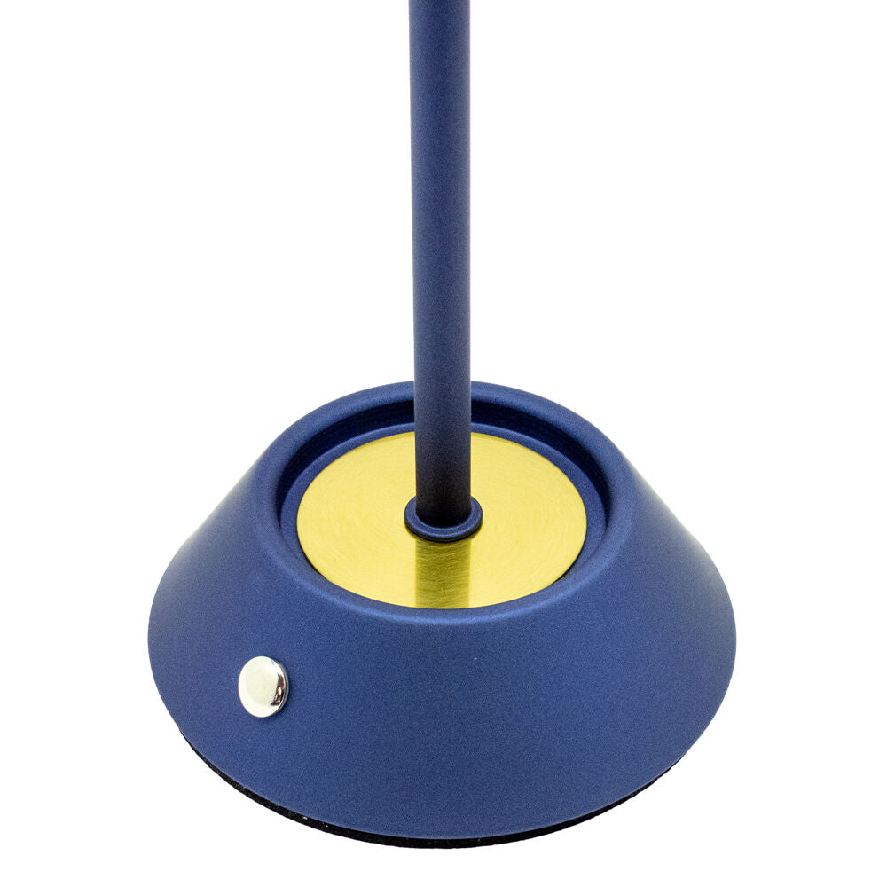 Boyle LED Rechargeable Table Lamp with Cone Shade 10x10x28cm Matt Blue (2 Pack) — image 5