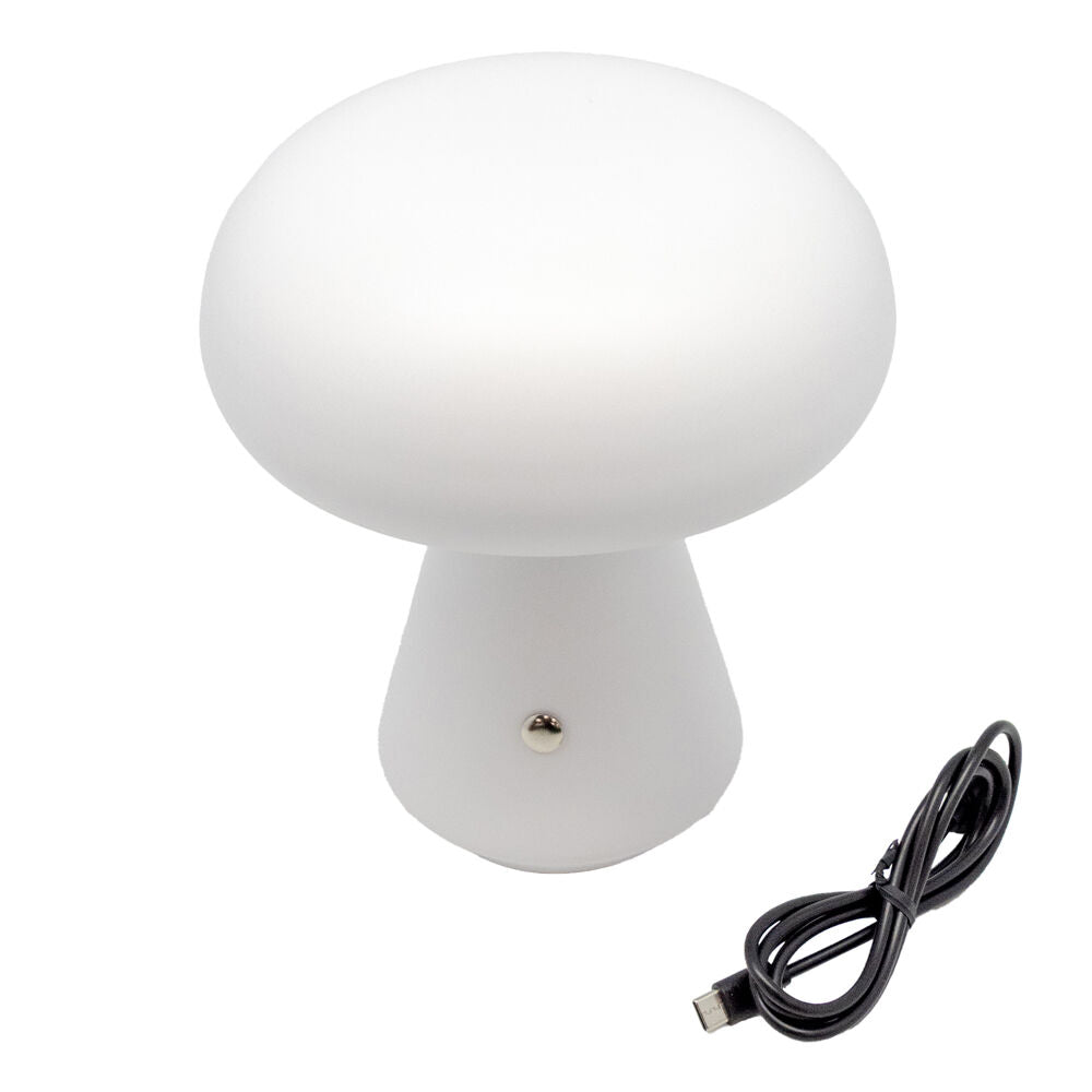 Boyle Rechargeable LED Portable Table Lamp Mushroom-Shaped 16x16x18cm White (2 Pack) — image 3