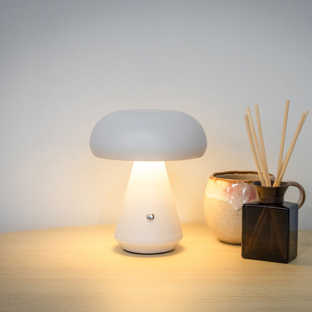 Boyle Rechargeable LED Portable Table Lamp Mushroom-Shaped 16x16x18cm White (2 Pack) — image 5