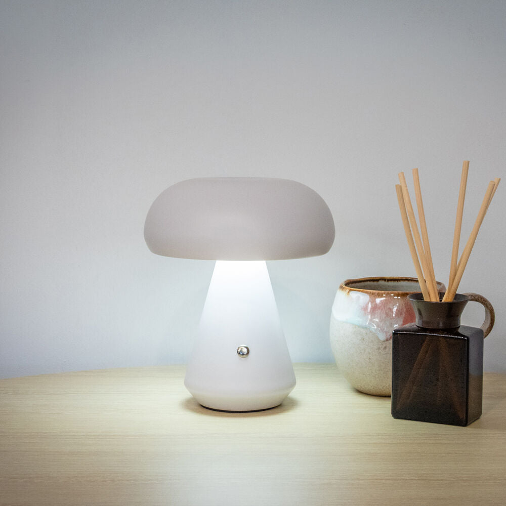 Boyle Rechargeable LED Portable Table Lamp Mushroom-Shaped 16x16x18cm White (2 Pack) — image 6