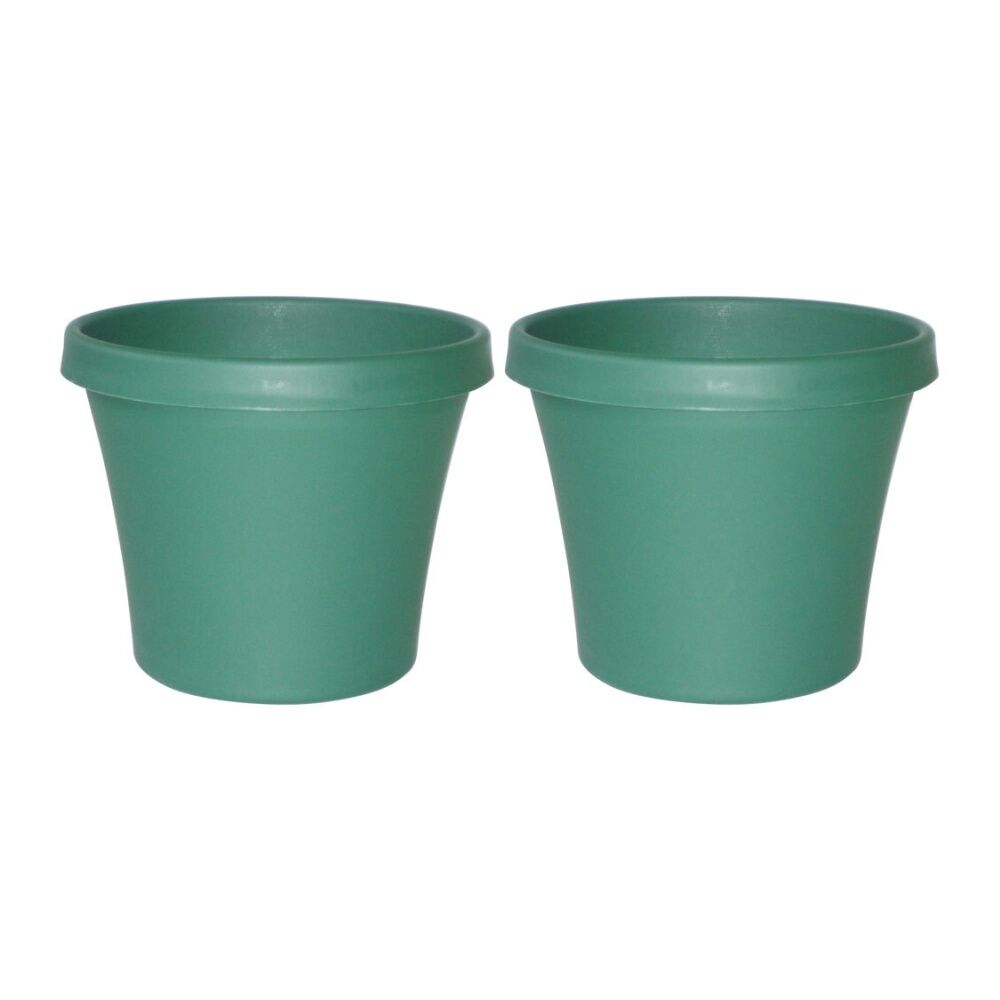 Homeleisure Planterra Durable Planter Pot 500mm Green Outdoor Garden Decor (2 Pack)