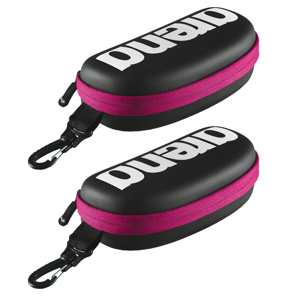 Arena Case for Swim Training Goggle - Black/Pink (2 Pack)