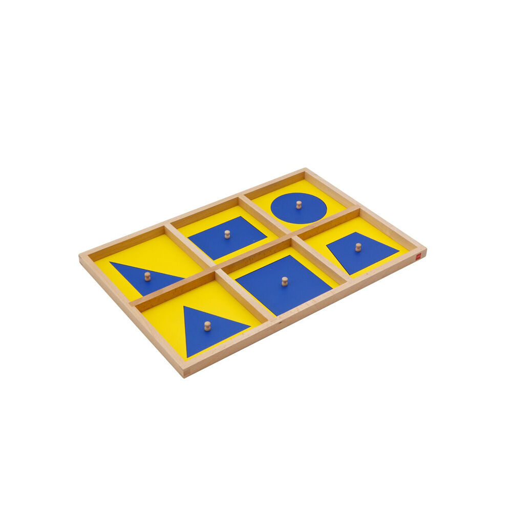 Gam Montessori Geometric Insets: Blue & Yellow Educational Toy Kids - 3y+ (35 Pieces)