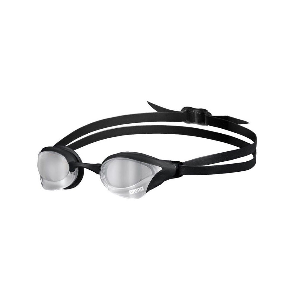 Arena Silver/Black Cobra Core Swipe Mirror Goggles Swimming Eye Protection
