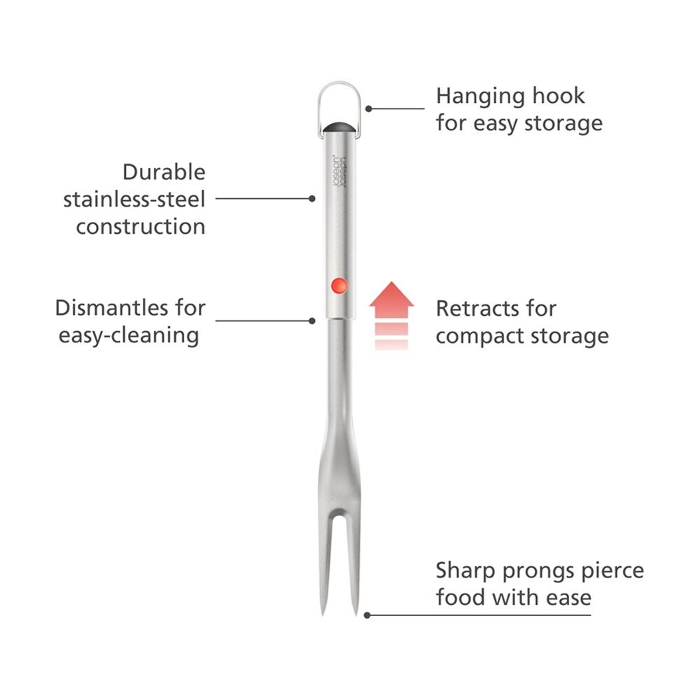 Joseph Joseph GrillOut BBQ Tool Sharp Fork With Retractable Head Steel (2 Pack) — image 9