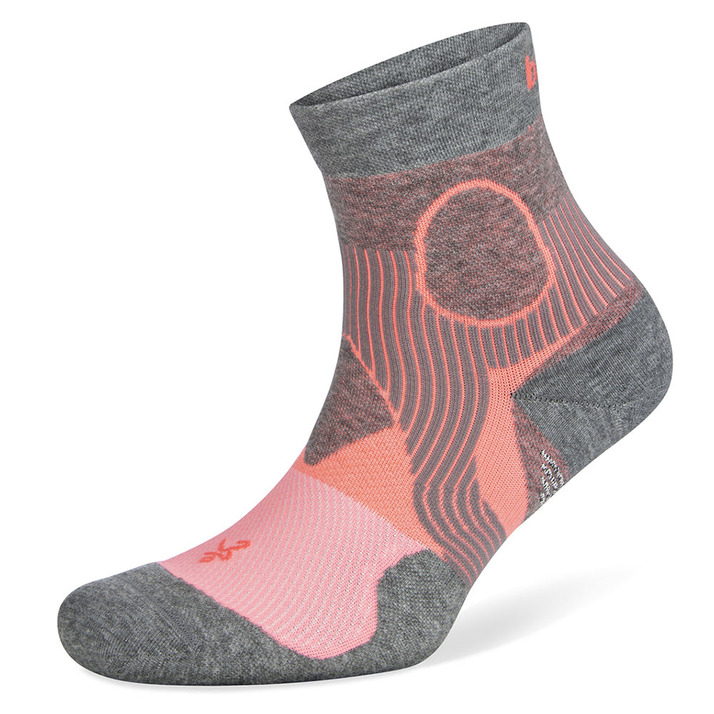 Balega Support Quarter Running Socks Dry Feet US W 8.5-10.5/M 7-9 MED Mid Grey