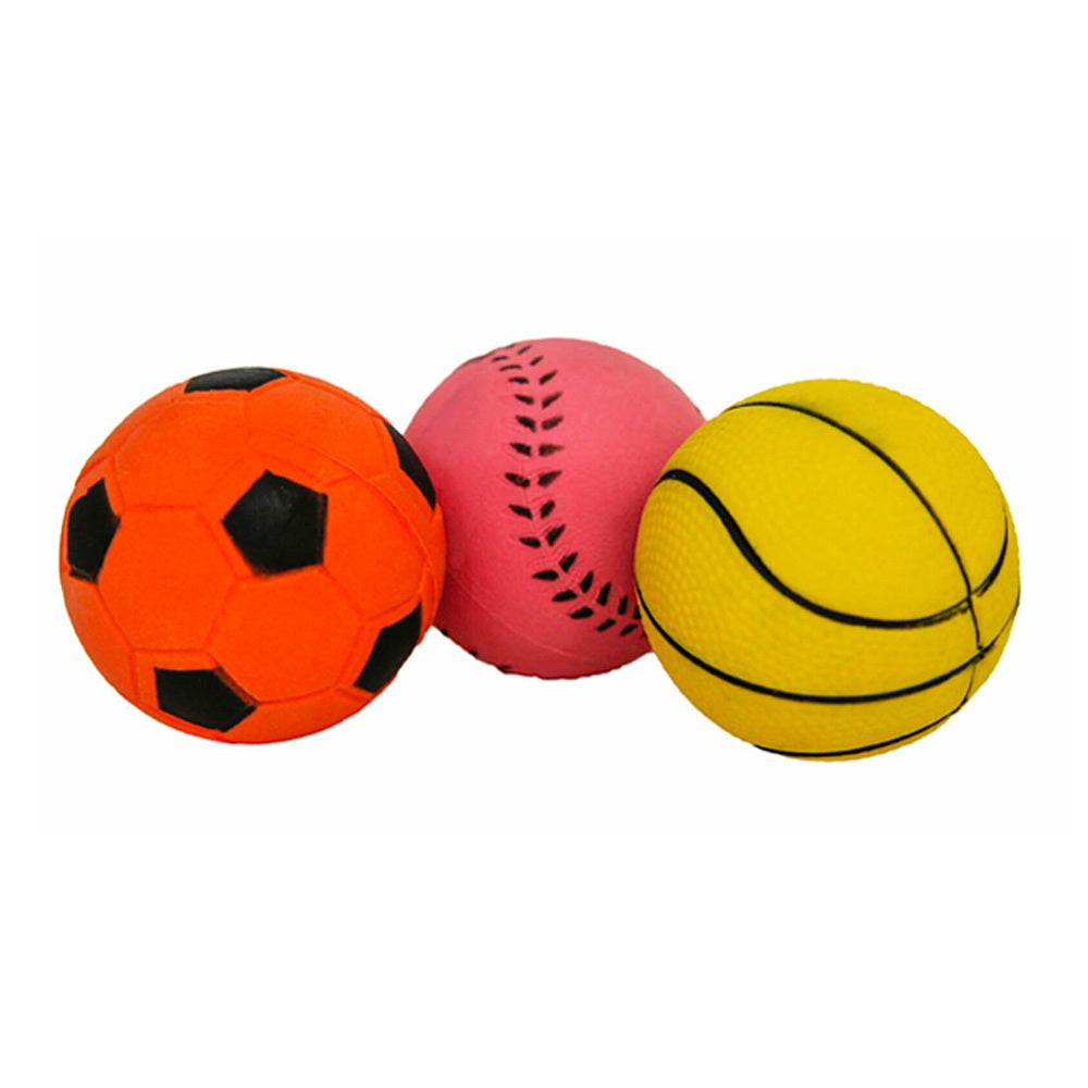 Rosewood Jolly Doggy Rubber Sport Balls Throw/Fetch Pet Dog Play Time Toy (6 Pieces) — image 2