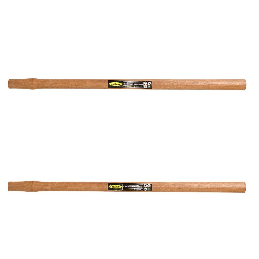 Cyclone Timber Hardwood Sledge Replacement Handle Garden Tools 90x5cm Brown (2 Pack)
