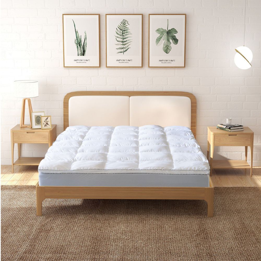 Royal Comfort 1000GSM Bamboo Topper w/ Gusset - White — image 2
