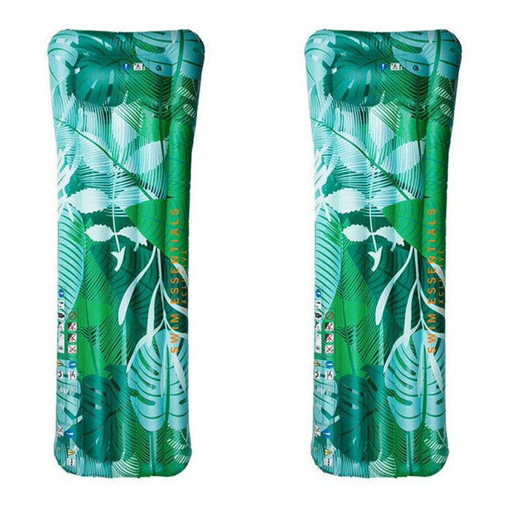 Swim Essentials Inflatable Lie On Beach Pool Floater Tropic Dream 177cm 6y+ (2 Pack)