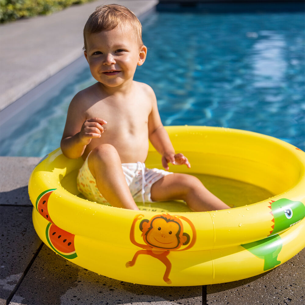 Swim Essentials 0+ Baby/Kids Inflatable Swimming Pool 60cm Yellow Safari — image 2
