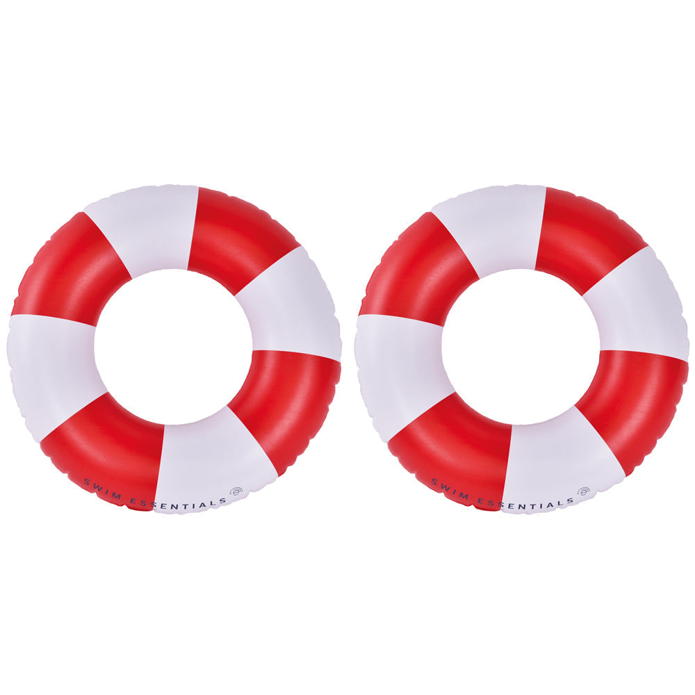 Swim Essentials Kids Inflatable Swim Ring Pool Floater 90cm Life Buoy 3-6y (2 Pack)