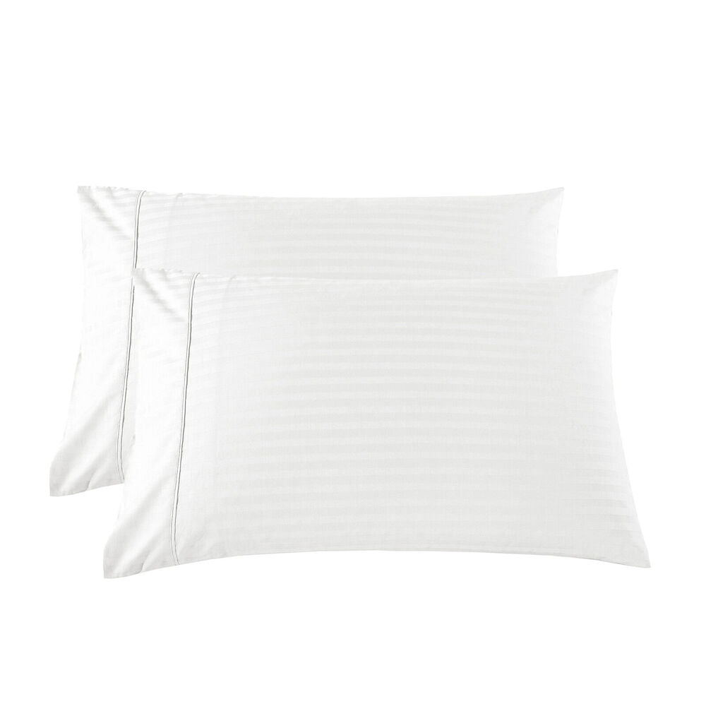 Royal Comfort Kensington Sheet Set 1200TC Cotton Stripe White — image 2