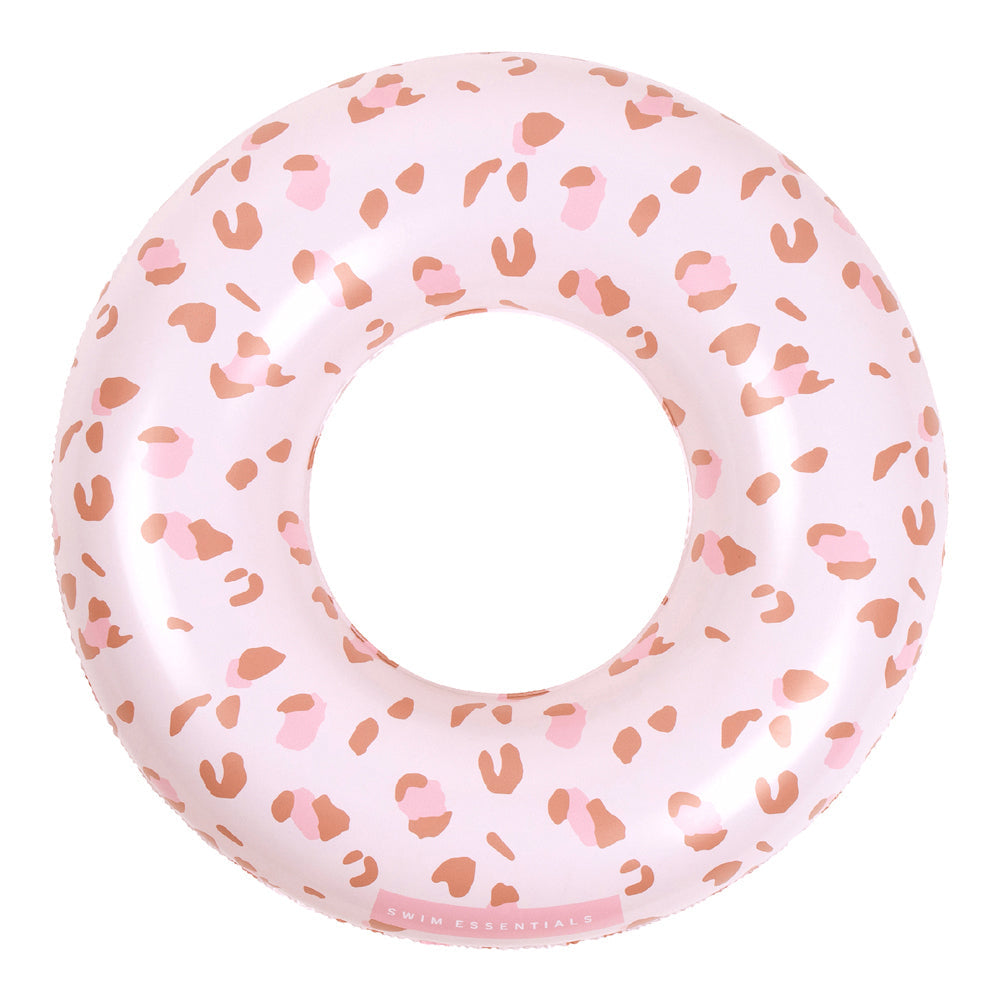 Swim Essentials Kids Inflatable Swim Ring Floater 90cm Old Pink Leopard 6y+ (2 Pack) — image 2