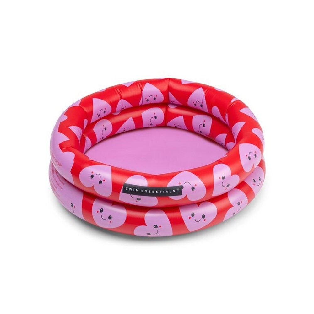 Swim Essentials 0+ Baby/Kids Inflatable Swimming Pool 60cm Red Hearts